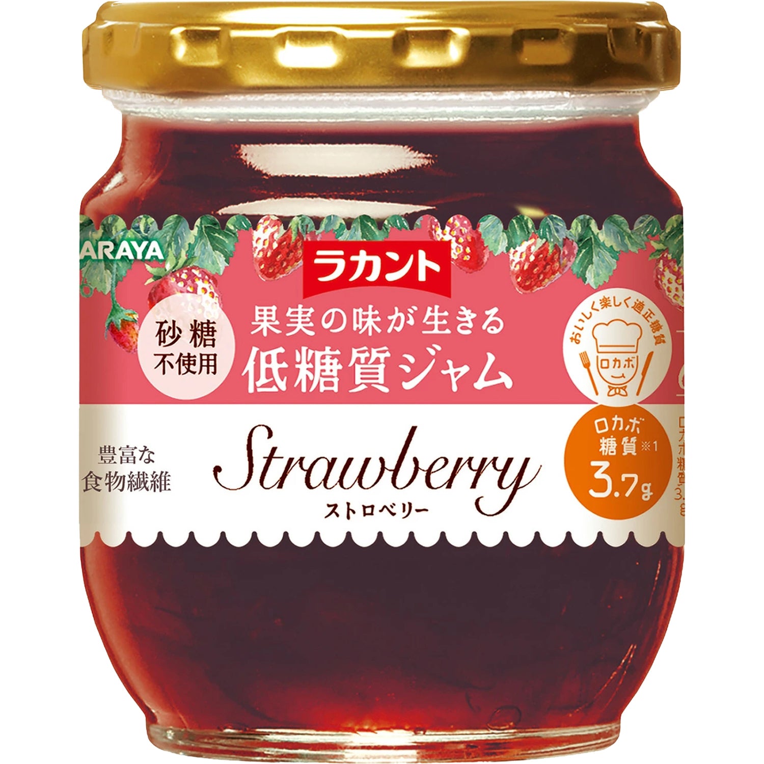 LAKANTO - 低卡路里無添加糖士多啤梨味果醬 200克(日本製造)